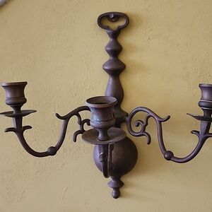 Vintage Sconce West Virginia Metal Crafters 3 Arm Sconce